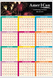 Huge Full Color Year at a glance calendar